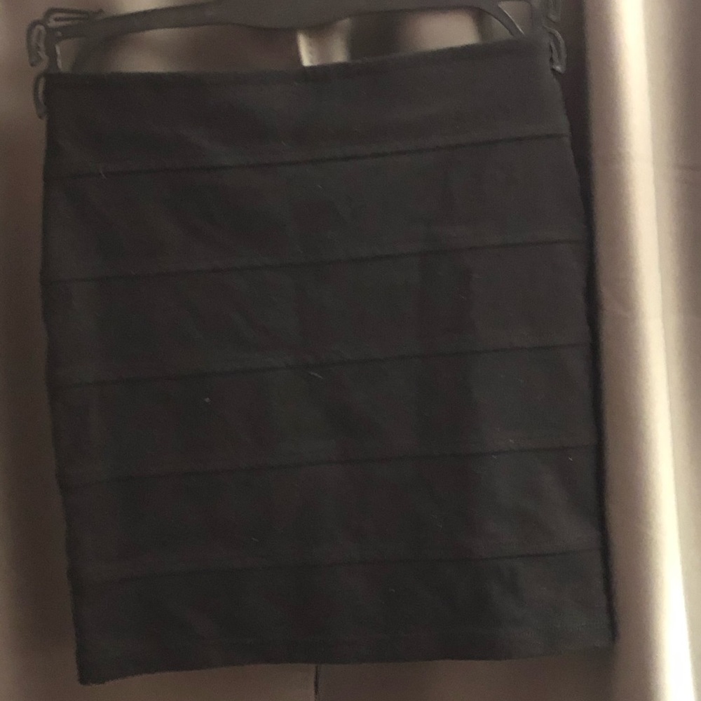 Black mini skirt